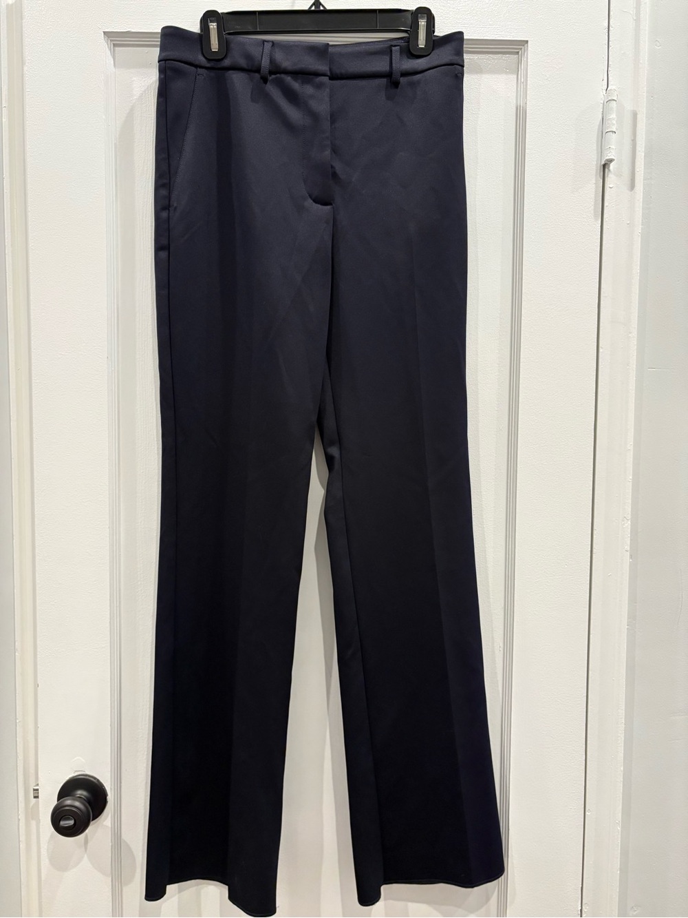 Longchamp Navy Blue Straight Leg Trousers Size US 8 EU 40 Quiet Luxury